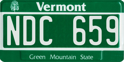 VT license plate NDC659