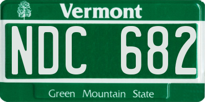 VT license plate NDC682
