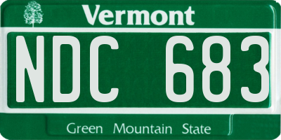 VT license plate NDC683