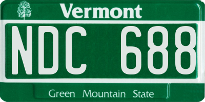 VT license plate NDC688
