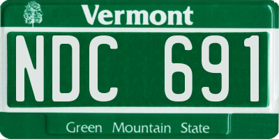VT license plate NDC691