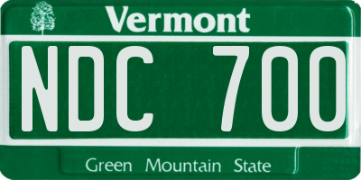 VT license plate NDC700