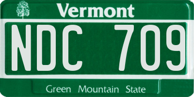 VT license plate NDC709