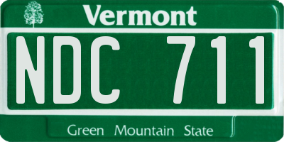 VT license plate NDC711