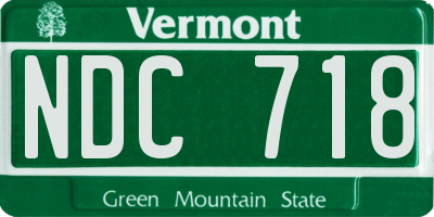 VT license plate NDC718