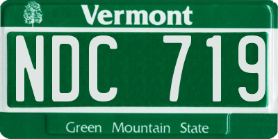 VT license plate NDC719