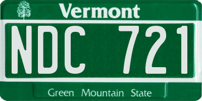 VT license plate NDC721
