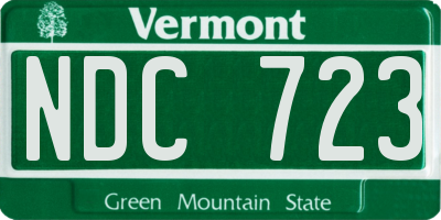 VT license plate NDC723