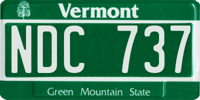 VT license plate NDC737