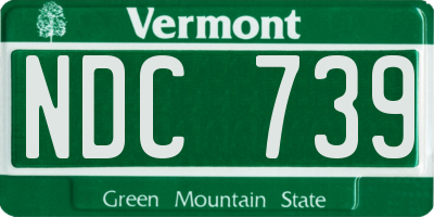 VT license plate NDC739
