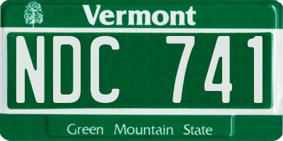 VT license plate NDC741