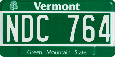 VT license plate NDC764