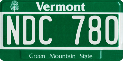 VT license plate NDC780