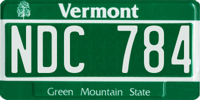 VT license plate NDC784