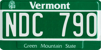 VT license plate NDC790