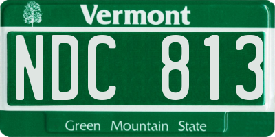 VT license plate NDC813