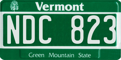 VT license plate NDC823