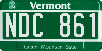 VT license plate NDC861