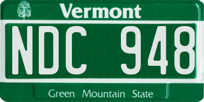 VT license plate NDC948