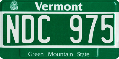 VT license plate NDC975