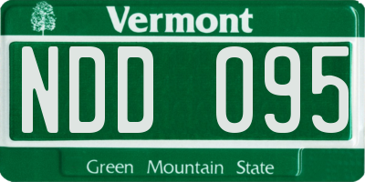 VT license plate NDD095