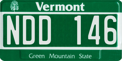 VT license plate NDD146