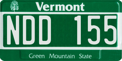 VT license plate NDD155