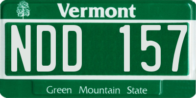 VT license plate NDD157