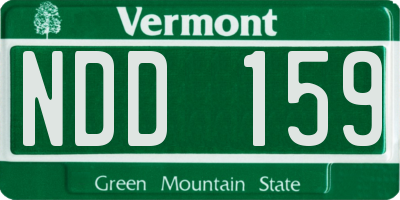VT license plate NDD159
