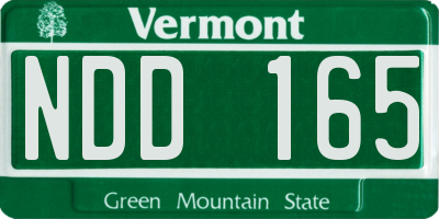 VT license plate NDD165