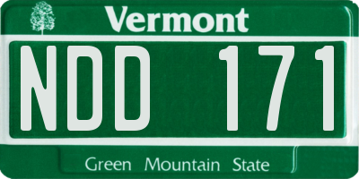 VT license plate NDD171