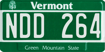 VT license plate NDD264