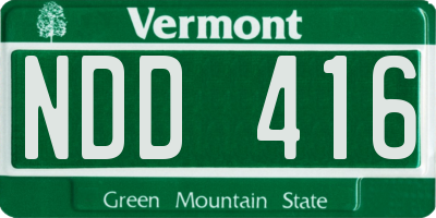 VT license plate NDD416