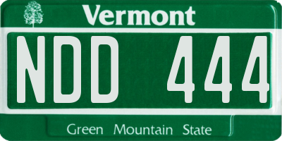 VT license plate NDD444
