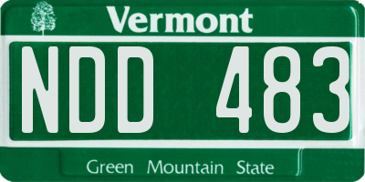 VT license plate NDD483