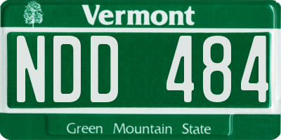 VT license plate NDD484