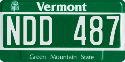 VT license plate NDD487
