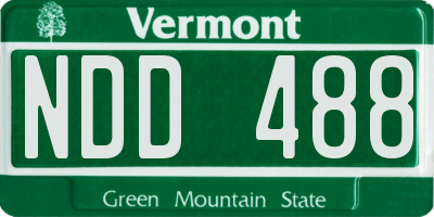VT license plate NDD488