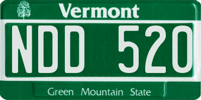 VT license plate NDD520