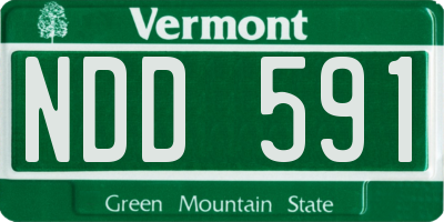 VT license plate NDD591