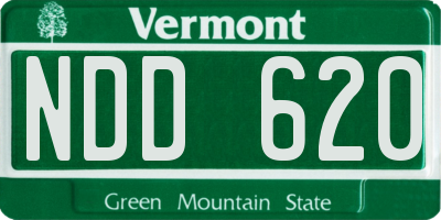 VT license plate NDD620
