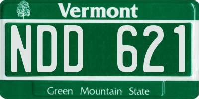 VT license plate NDD621