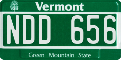 VT license plate NDD656