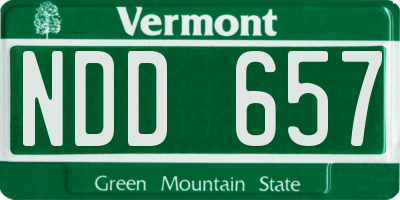 VT license plate NDD657