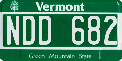 VT license plate NDD682