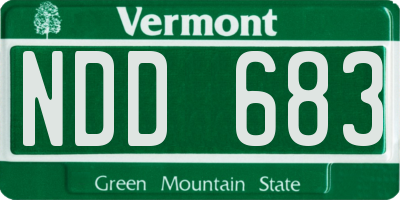 VT license plate NDD683