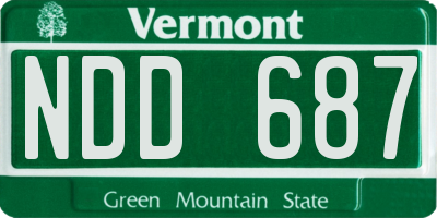 VT license plate NDD687