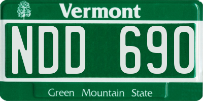 VT license plate NDD690