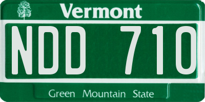 VT license plate NDD710