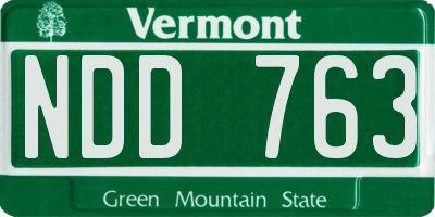 VT license plate NDD763